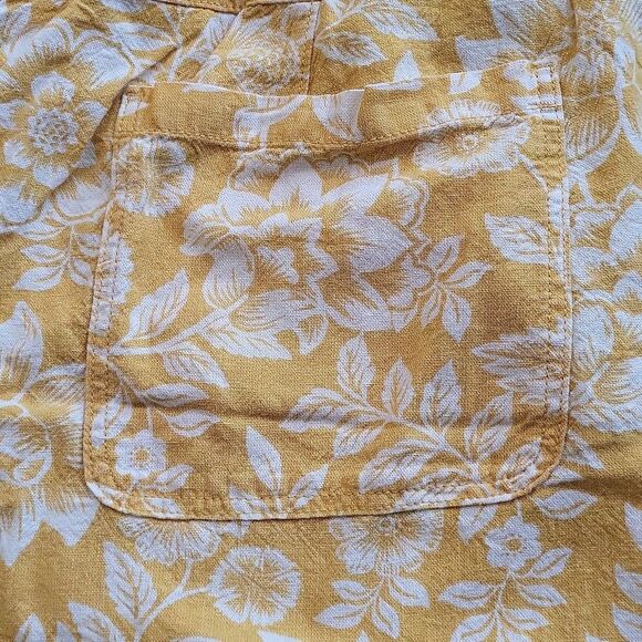 EUC Linen Terra & Sky women's floral 4 pockets oversized plus size short, 3X - Picture 3 of 7